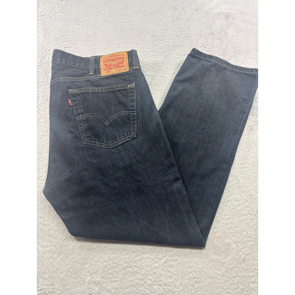 Levi's Jeans 505‎ Dark Wash Straight Leg Jeans Men's W40 L30
